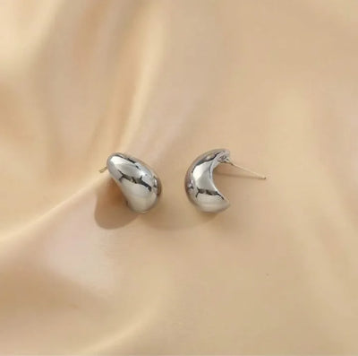 HPE-120 Hoop Earrings 25mm, Glossy Shine Earrings, Stylish Fashion Light Weight Chunky Funky Long Earing, for Ladies / Girls / Women / Fancy & Elegant Artificial Jewelry