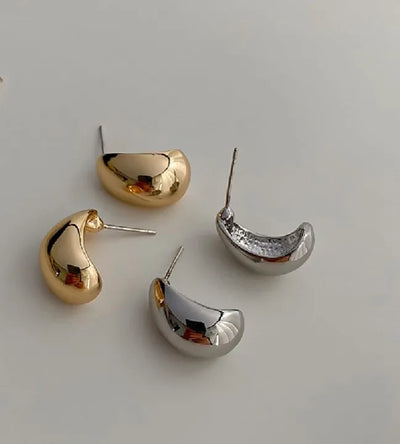 HPE-120 Hoop Earrings 25mm, Glossy Shine Earrings, Stylish Fashion Light Weight Chunky Funky Long Earing, for Ladies / Girls / Women / Fancy & Elegant Artificial Jewelry