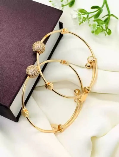 Pair of Heart & Ball Design Bracelet / Bangles. (Adjustable)